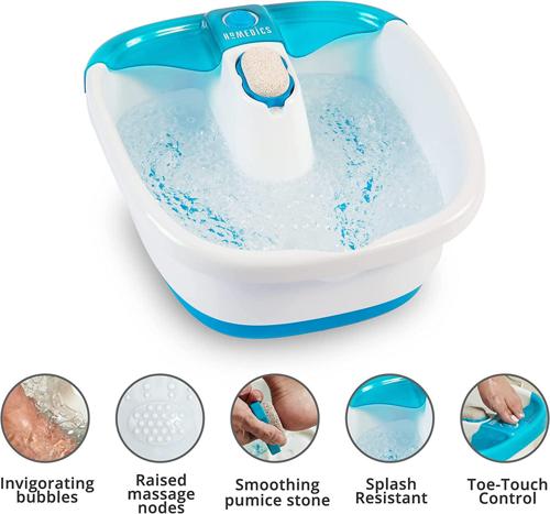 HoMedics Bubble Mate Heated Foot Spa Bubble Foot Massager