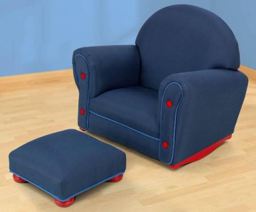 KidKraft Denim Child Rocker with Ottoman - 18621