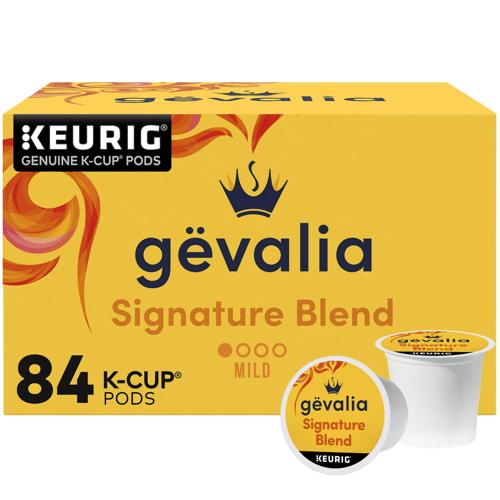 Gevalia Signature Blend Mild Light Roast K-CupA Coffee Pods, 84 ct Box