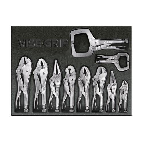 IRWIN VISE-GRIP Tools Original Locking Pliers Tool Set with Tray, 10 Piece, 1078TRAY