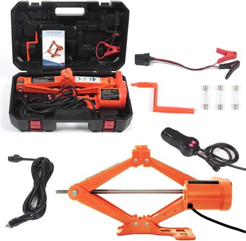 Reliancer Electric Car Floor Jack 5 Ton All-in-one Automatic 12V Scissor Lift Jack Set for SUV w/Remote Tire Change Repair Emergency Tool Kits Floor Jack for Vehicle Wheel Change