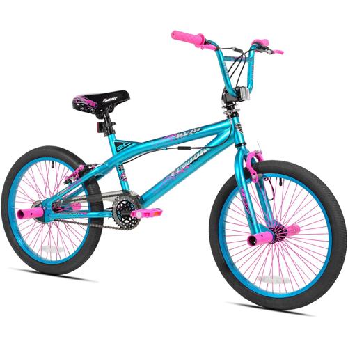 Kent Bicycles 20 Girls Trouble BMX Bike, Aqua and Pink