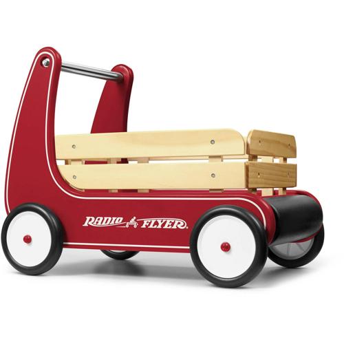 Radio Flyer, Classic Walker Wagon, Wood Push Walker, Red