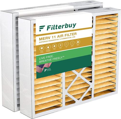 Filterbuy 20x25x5 MERV 11 Pleated HVAC AC Furnace Air Filters for Honeywell, Lennox, Carrier, Bryant, Day and Night, and Payne (2-Pack)