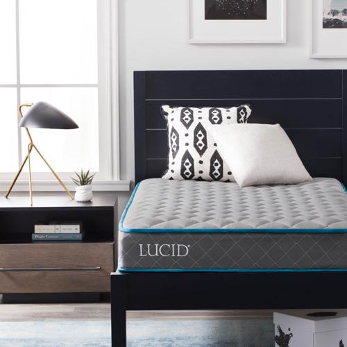 Lucid Bounder 7 Innerspring Mattress with Quilted Fabric Cover, Twin-XL