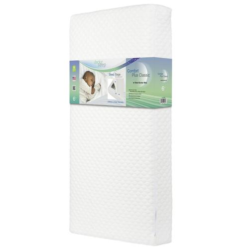 evolur Sleep Comfort Plus Classic 150 Coil Crib and Toddler Mattress, Waterproof Removable Cover