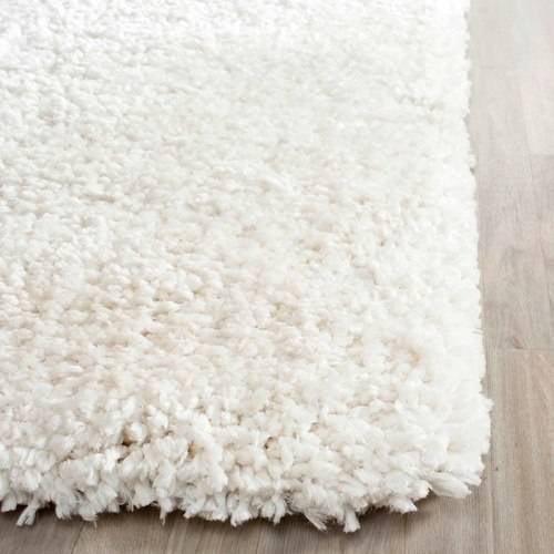 SAFAVIEH Popcorn Solid Polyester Shag Area Rug, Ivory, 4'*6'
