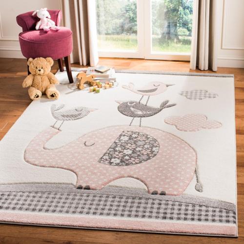 Safavieh Carousel Kids Gordan Elephant and Tweets Area Rug