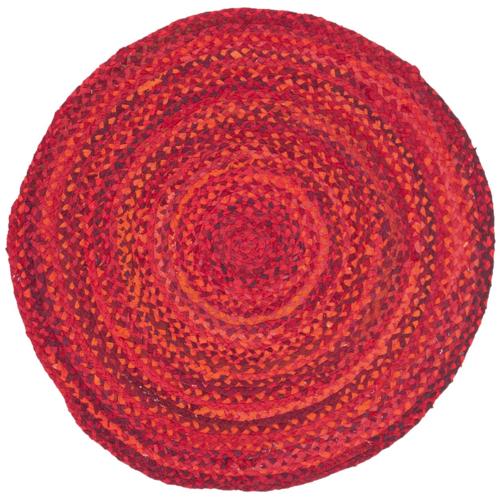 SAFAVIEH Braided Collection BRD452Q Handwoven Red Rug