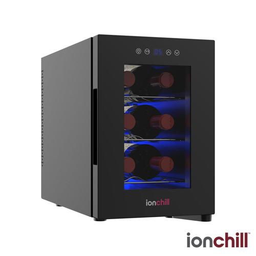 IonChill 6-Bottle Wine Cooler, 13-Liter Mini Fridge with Wine Rack and Temperature Control