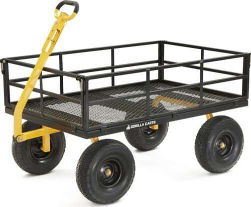 Gorilla Carts GOR1400-COM 1400-lb. Heavy-Duty Steel Utility Cart, 15 Tires