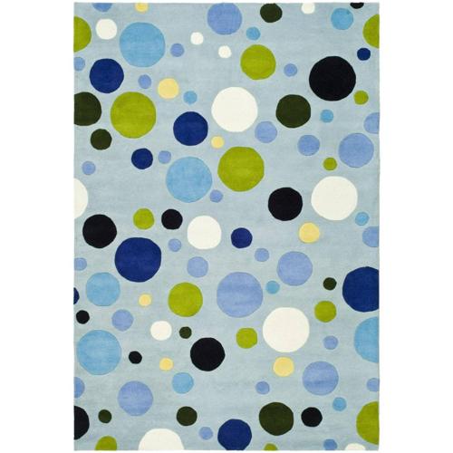 SAFAVIEH Soho Dots Polka Dots Wool Area Rug, Blue/Multi, 6'*9'