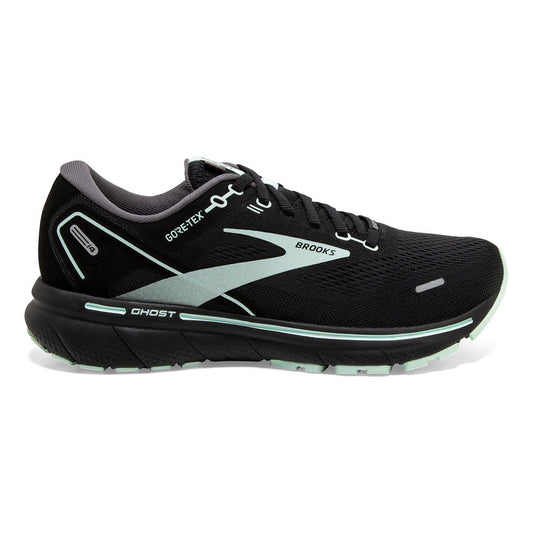 Women's Brooks Ghost 14 GTX, Black/Blackened Pearl/Aquaglass, 9.5 B Medium