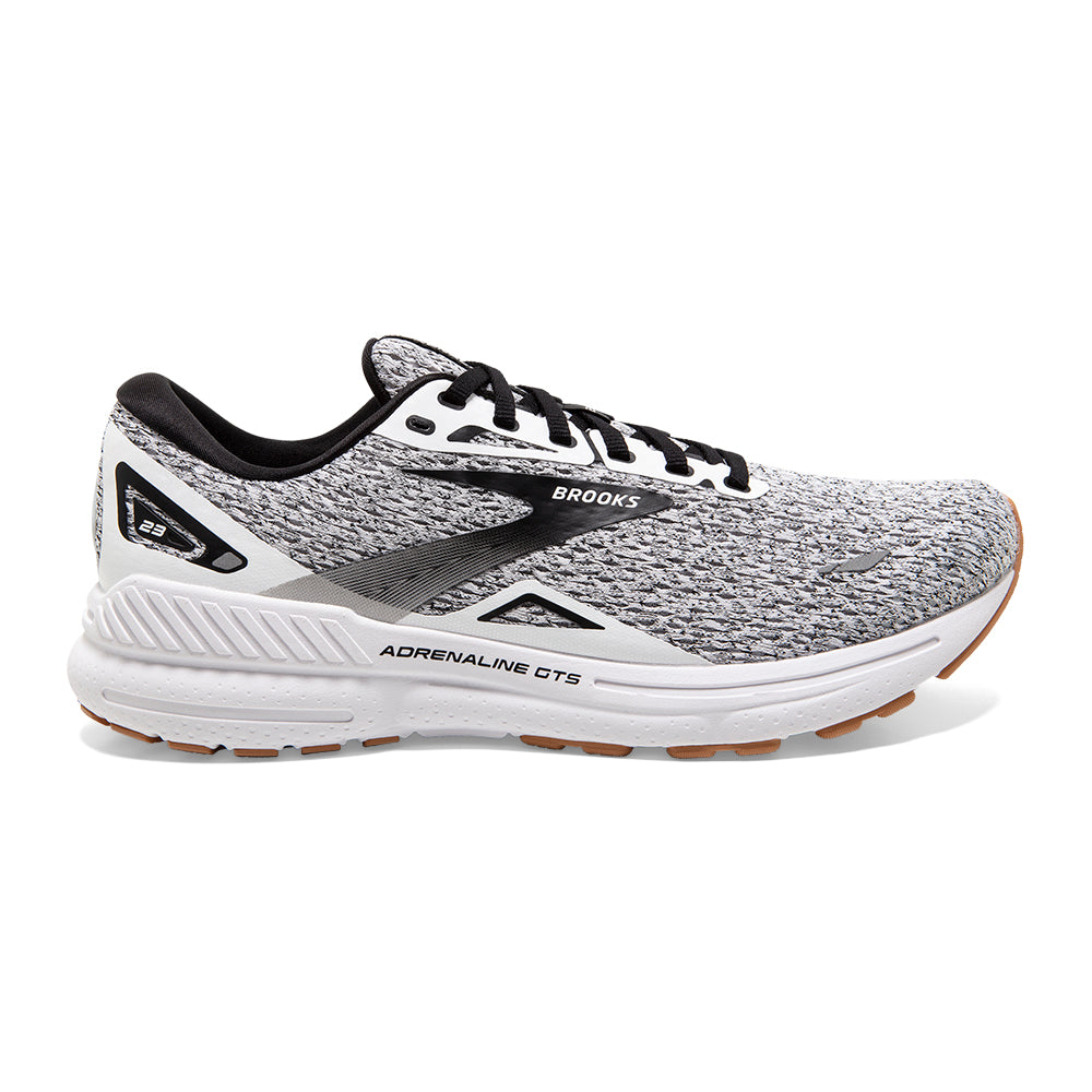 Men's Brooks Adrenaline GTS 23, White/Black, 11.5 D Medium