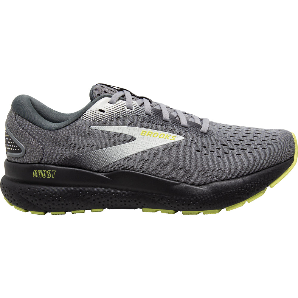 Men's Brooks Ghost 16, Primer/Grey/Lime, 13 4E Extra Wide