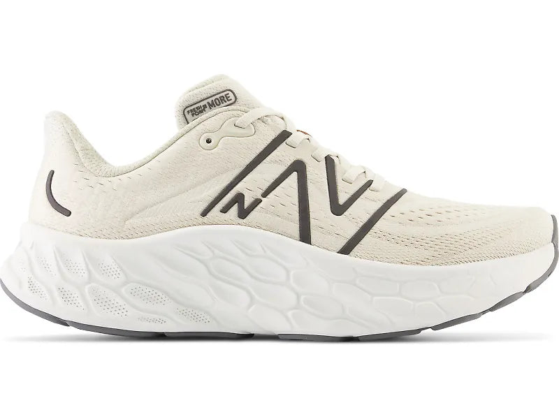 Men's New Balance Fresh Foam X More v4, Timberwolf/Black Metallic, 11.5 D Medium