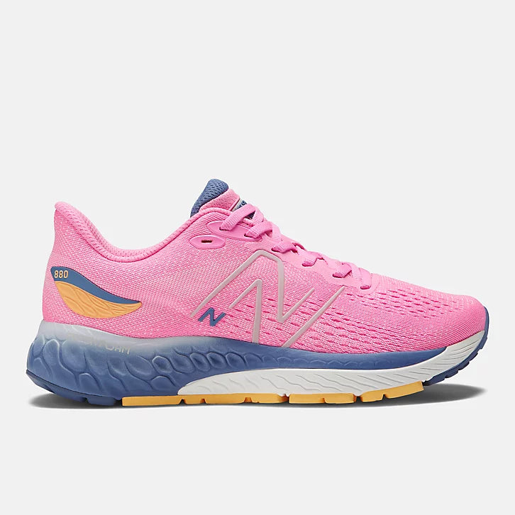 Women's New Balance Fresh Foam X 880v12, Vibrant Pink/Vibrant Apricot/Night Sky, 9 B Medium