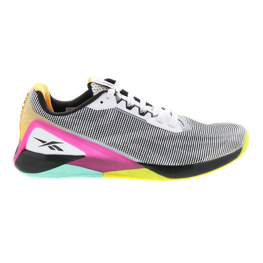 Women's Reebok Nano X1 Grit, FTWR White/Core Black/Pursuit Pink, 7 B Medium