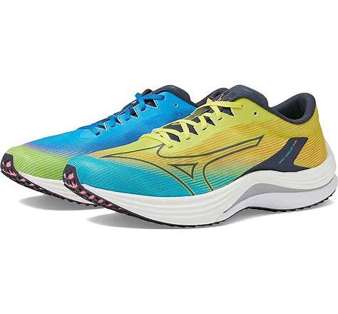 Men's Mizuno Wave Rebellion Flash, Bolt/Ombre Blue, 10.5 D Medium