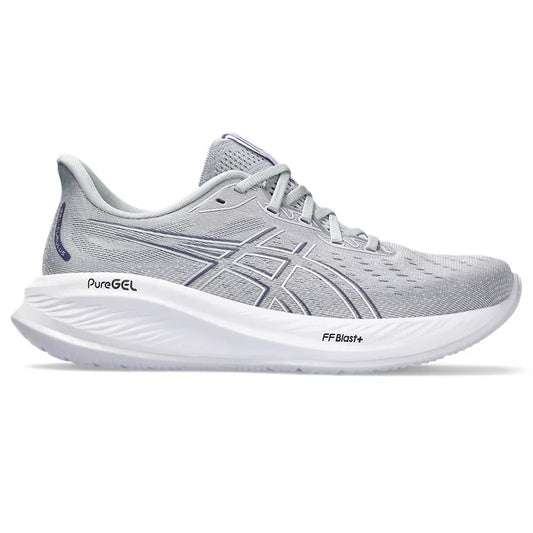 Women's Asics GEL-Cumulus 26, Piedmont Grey/White, 8 B Medium