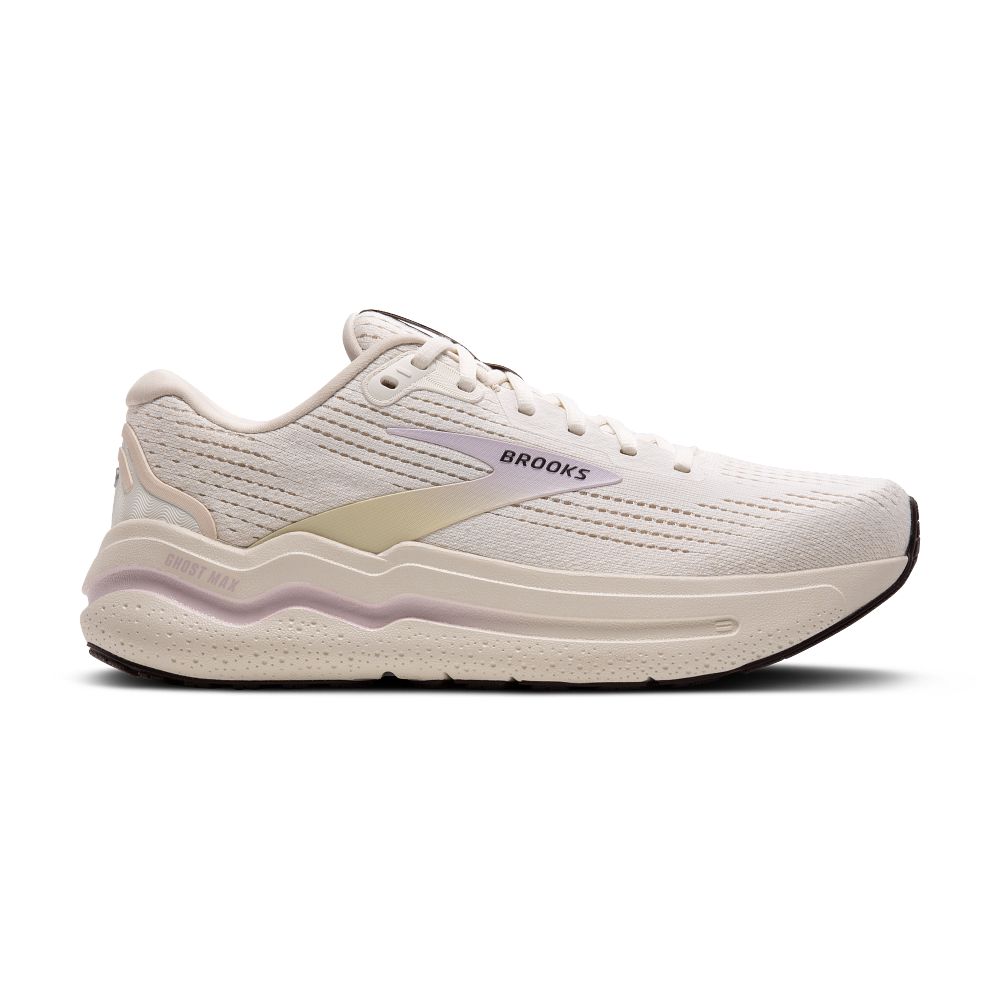 Women's Brooks Ghost Max 2, Coconut/Lavender/Cream, 9 B Medium